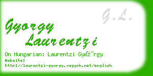 gyorgy laurentzi business card